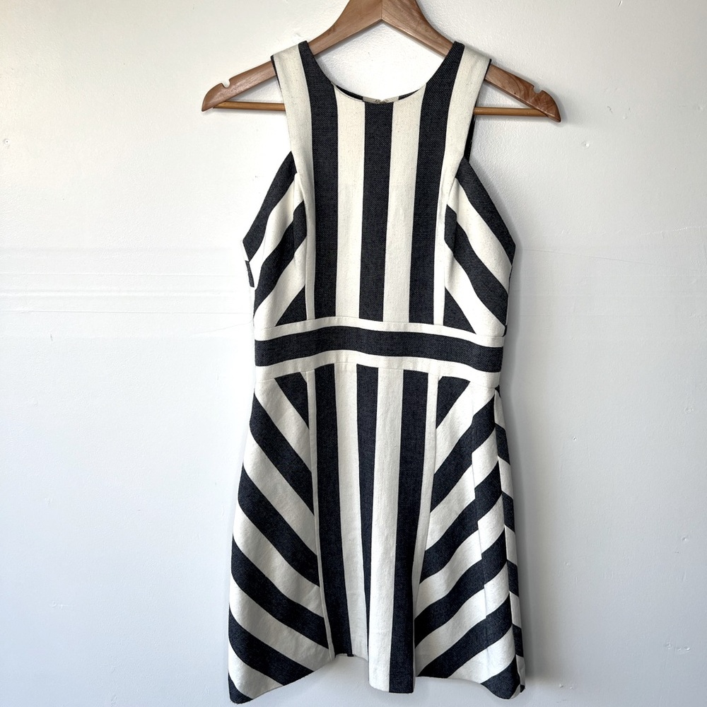 Milly Maya Navy Stripe Dress, 4